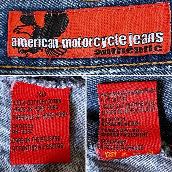 Vintage American Motorcycle Jeans in perfectly worn in condition, Sz 30 - Picture 12 of 15